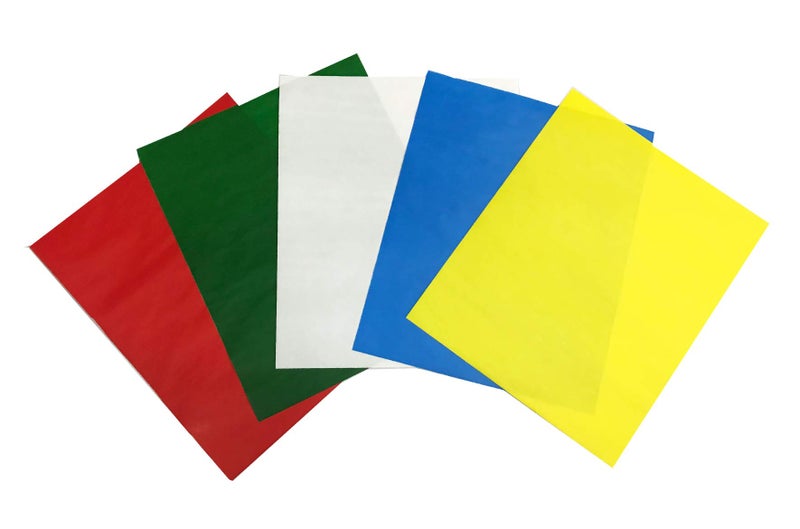 AMORNPHAN 5 Sheets 5 Colors Sewing Carbon Tracing Paper Transfer Paper 9"x11" Home Sewing Cross Stitch Paint Kit Marking Patterns Fabric Craft Made in Japan Plus Tracing Wheel Sewing Tool for Tailor - Image 1